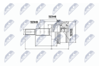 NTY NPZTY075 - Juego de articulación, árbol de transmisión