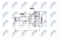 NTY NPZHY505 - Juego de articulación, árbol de transmisión