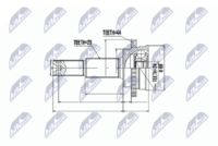 NTY NPZNS067 - Juego de articulación, árbol de transmisión