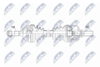 NTY NPWCT154 - Árbol de transmisión