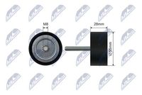 NTY RNKPL030 - Polea inversión/guía, correa poli V