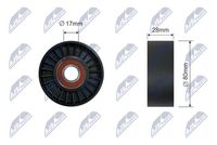 NTY RNKBM068 - Polea inversión/guía, correa poli V