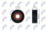 NTY RNKME040 - Polea tensora, correa trapezoidal