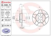 BREMBO 08.5085.75 - Disco de freno