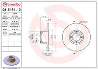 BREMBO 08.5464.10 - Disco de freno