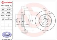 BREMBO 08.5645.10 - Disco de freno