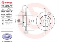 BREMBO 08.5878.10 - Disco de freno