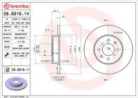 BREMBO 08.6918.14 - Disco de freno