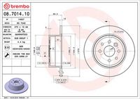 BREMBO 08.7014.10 - Disco de freno
