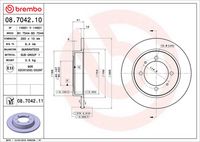 BREMBO 08.7042.11 - Disco de freno