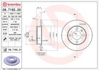 BREMBO 08.7165.21 - Disco de freno
