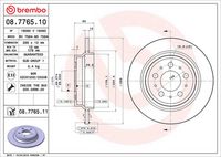 BREMBO 08.7765.10 - Disco de freno