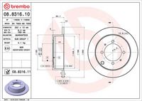 BREMBO 08.8316.11 - Disco de freno