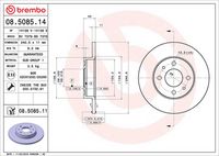 BREMBO 08.5085.11 - Disco de freno