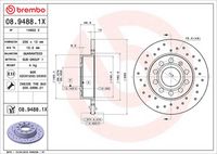 BREMBO 08.9488.1X - Disco de freno