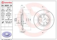 BREMBO 08.9600.24 - Disco de freno