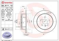 BREMBO 08.A111.11 - Disco de freno