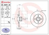 BREMBO 08583325 - Disco de freno - PRIME LINE - With Bearing Kit