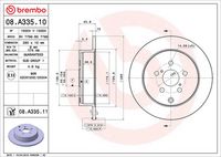 BREMBO 08.A335.11 - Disco de freno