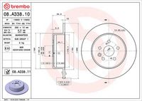 BREMBO 08.A338.10 - Disco de freno