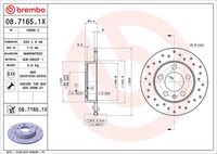 BREMBO 0871651X - Disco de freno - XTRA LINE - Xtra