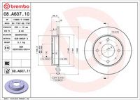 BREMBO 08.A607.11 - Disco de freno