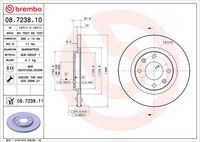 BREMBO 08.7238.10 - Disco de freno