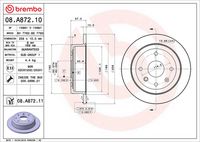 BREMBO 08.A872.11 - Disco de freno