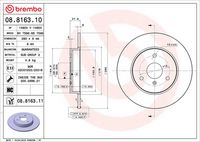 BREMBO 08.8163.10 - Disco de freno