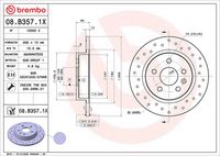 BREMBO 08B3571X - Disco de freno - XTRA LINE - Xtra