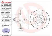 BREMBO 08.C135.11 - Disco de freno