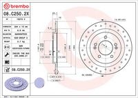 BREMBO 08C2502X - Disco de freno - XTRA LINE - Xtra
