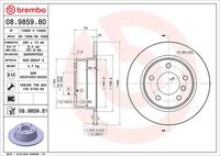 BREMBO 08.9859.81 - Disco de freno