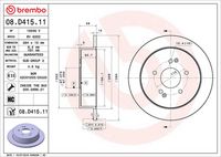 BREMBO 08D41511 - Disco de freno - PRIME LINE - UV Coated
