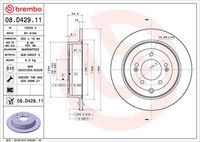 BREMBO 08D42911 - Disco de freno - PRIME LINE - UV Coated