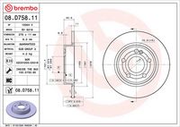 BREMBO 08.D758.11 - Disco de freno