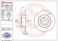 BREMBO 08.A336.10 - Disco de freno