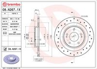 BREMBO 08.N267.1X - Disco de freno