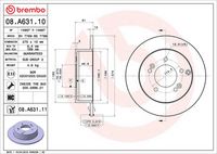 BREMBO 08.A631.10 - Disco de freno