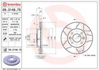 BREMBO 09.3148.75 - Disco de freno
