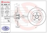 BREMBO 08A82647 - Disco de freno - PRIME LINE - With Bearing Kit