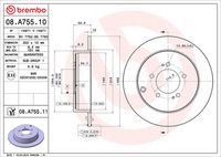BREMBO 08.A755.10 - Disco de freno