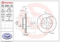 BREMBO 09.5084.30 - Disco de freno