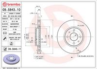 BREMBO 09.5843.10 - Disco de freno