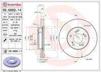 BREMBO 09.6893.14 - Disco de freno