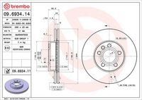 BREMBO 09.6934.11 - Disco de freno