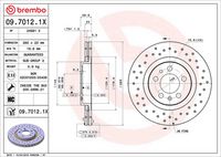 BREMBO 09.7012.1X - Disco de freno
