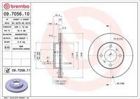 BREMBO 09.7056.11 - Disco de freno