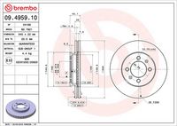 BREMBO 09.4959.10 - Disco de freno