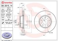 BREMBO 09.5315.14 - Disco de freno